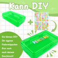thumbnail image 3 of Kinder, Stifte Organizer,Stifte aufbewahr,Stiftebox mit Deckel,Aufbewahrung Stifte,Transparente Schreibwarenbox Stapelbar Stationery Organizer Aufkleber,Geschenke Stifteköcher, 3 of 7