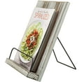 thumbnail image 5 of MyGift Rustic Torched Wood and Black Metal Cookbook Stand Holder, Brown, 5 of 6