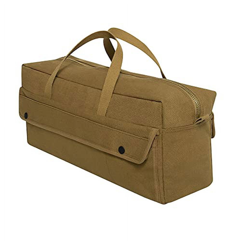Rothco Canvas Jumbo Tool Bag With Brass Zipper, Coyote Brown