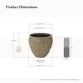 thumbnail image 3 of LuxenHome Weathered Earthstone Green Round Planter, 12.4" Round, Textured Concrete Pot, 3 of 8