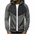 thumbnail image 4 of Xzbqbs Mens Track Jacket Casual Hoodies for Men with Zipper Pocket Full Zipper Long Sleeve Lightweight Hooded Sweatshirt Jacket, 4 of 7