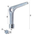 thumbnail image 2 of 7mm/8mm Steel Budget lock Door Latch Panel Lock Furniture Lock Square Socket, 2 of 6