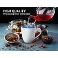 thumbnail image 3 of TRAHOO-- 6 x 350 ml Stoneware Coffee Mug/Cup Set - Le Papillon Collection (White-Blue), 3 of 4