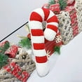 thumbnail image 6 of Candy Cane Shaped Christmas Pillow, Soft Plush Throw Pillow for Sofa, Couch, Bed, and Holiday Home Decor, Festive Red and White Seasonal Decorative Accent, 6 of 8