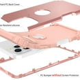 thumbnail image 5 of TECH CIRCLE for iPhone 15 Pro Max Slim Soft Rubber Armor Case,Three Layer Heavy Duty Shockproof Protection Hard Plastic Bumper + Soft Silicone Rubber Hybrid Protective Cover,Rosegold, 5 of 8