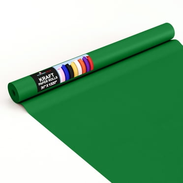 Crown Display Emerald Green Kraft Paper Roll 36" X 1320" (110' Ft) Colored Paper Roll - Kraft Wrapping Paper Perfect as Shipping Paper - Packing Paper Roll - Craft Supplies - Craft Paper Roll