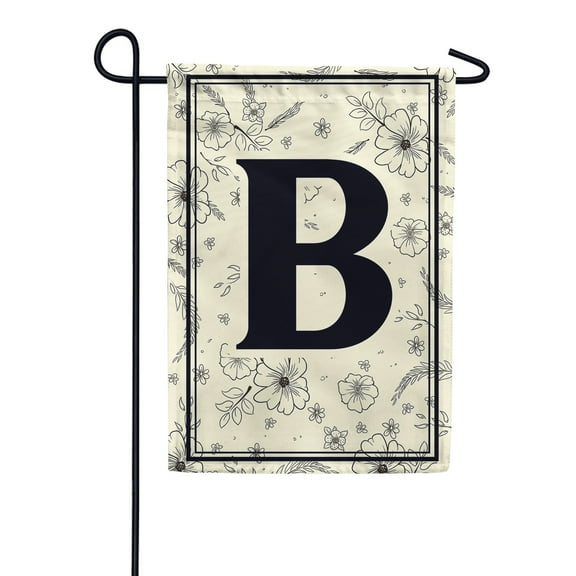 America Forever Spring Monogram Garden Flag Letter B 12.5 x 18 inches Double Sided Vertical Outdoor, Yard, Lawn, Beautiful Flowers, Floral Design, Welcome Spring Seasonal Art