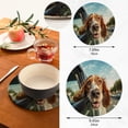 thumbnail image 3 of Coolnut Funny Dogs Round Woven Potholders Set Trivets for Hot Dishe Heat Resistant Non-Slip Trivets for Cooking and Baking Kitchen Home Decor, 3 of 7