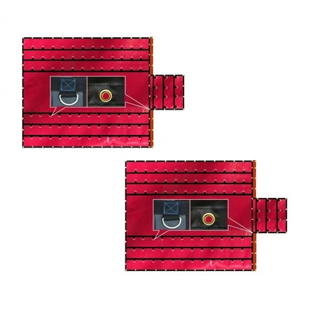 2 Pack 20' x 27' Flatbed Truck 18 Oz Lumber Tarp with 6 FT Drop - Red Heavy Duty Vinyl Waterproof Tarp for Trailers to Protect Cargo from Wind, Rain, Snow and Sun