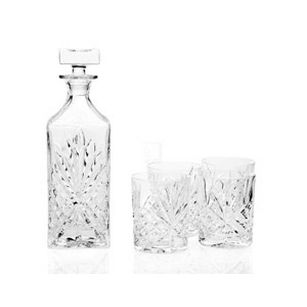 6Piece Dublin Leaded Crystal Whiskey Set with 750 ml Decanter and 4