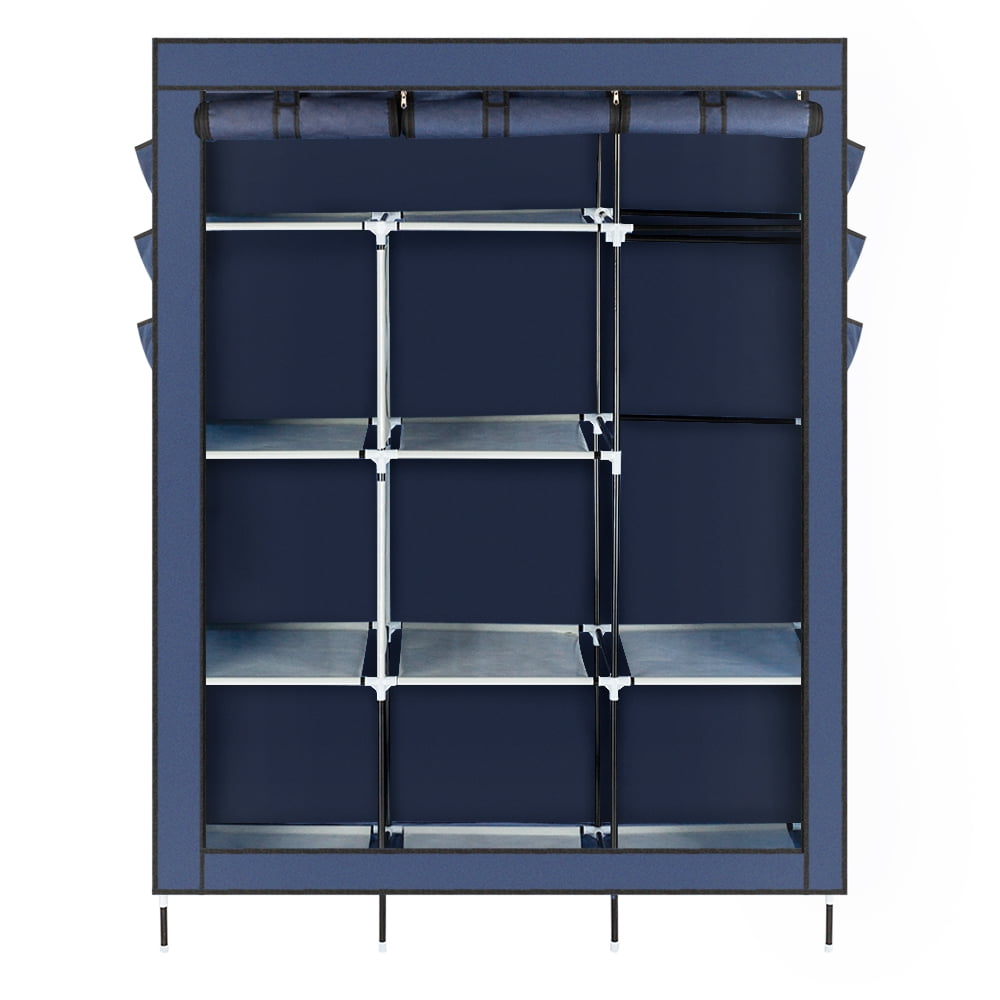 Closet Organizer for Bedroom, Wardrobe Rack for Home, Dark Blue ...