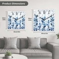 thumbnail image 5 of Blue Leaf Wooden Wall Clock Silent Non Ticking, Watercolor Country Plant Monochrome Branch Square Wall Clocks Battery Operated, Decor Clock for Home Office, Living Room, Kitchen, 12 Inch, 5 of 9