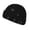 Black, variant on Distressed Knit Hat with Safety Pin & Metal Rings, Y2K Punk Gothic Cuffed Skull Cap, Warm Streetwear Winter Knit for Men Women, Black