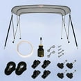KING BIRD 3 Bow Boat Bimini Top Cover Boat Canopy Sun Shade Waterproof 1 Inch Stainless Aluminum