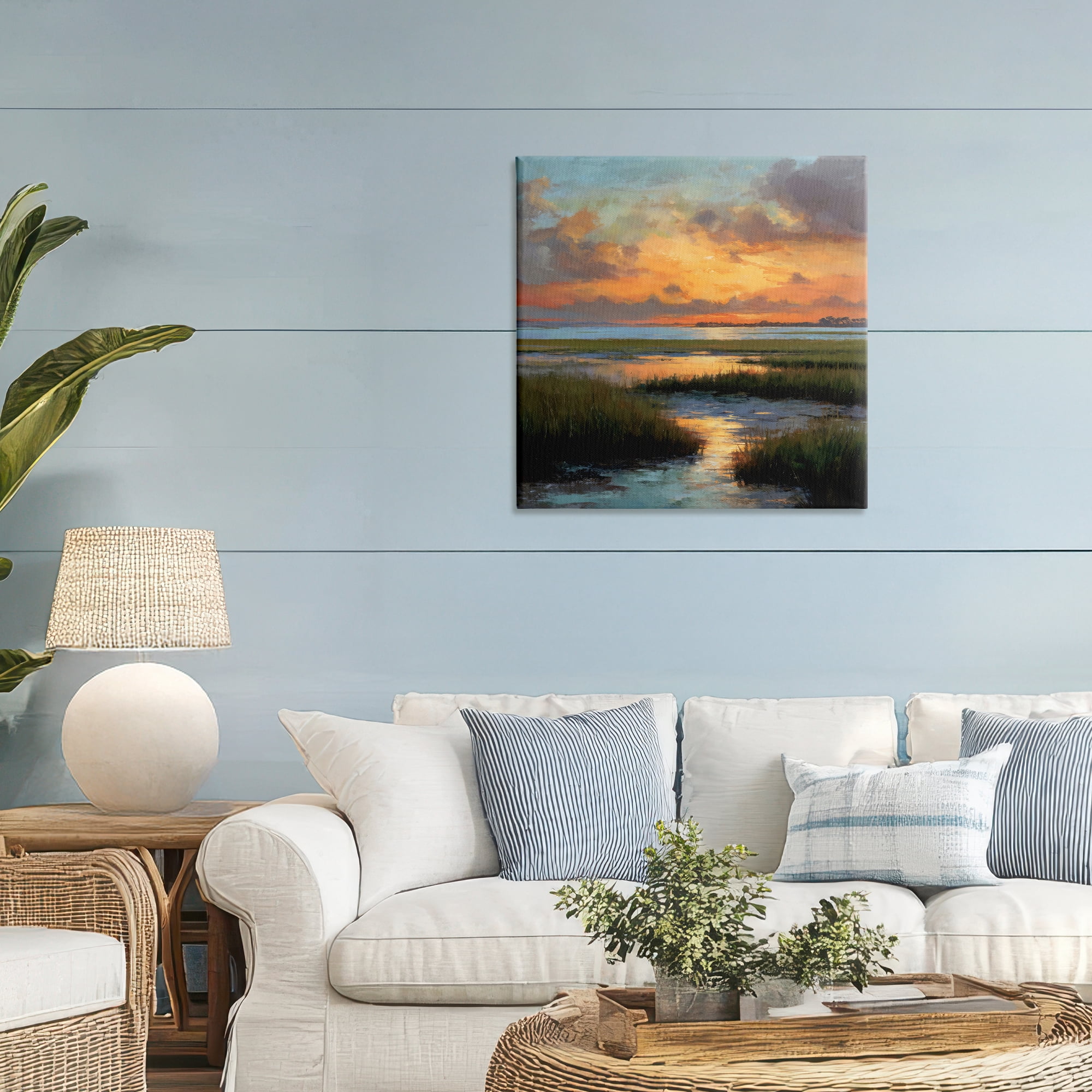 Stupell Industries Evening Marshland Glow Canvas Wall Art, design by Petal Prints Design