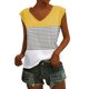 thumbnail image 1 of Gibobby Mujeres Manga de Cap Tank Tops Verano V cuello Casual de ajuste suelto camisas de Plain BASIC Blouse(Amarillo,M), 1 of 5