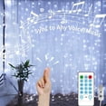 thumbnail image 2 of Cortina de luces LED con control de voz RGB y música USB inteligente para exteriores, luces decorativas para fiestas, cadena de luces para acampar, 2 of 6