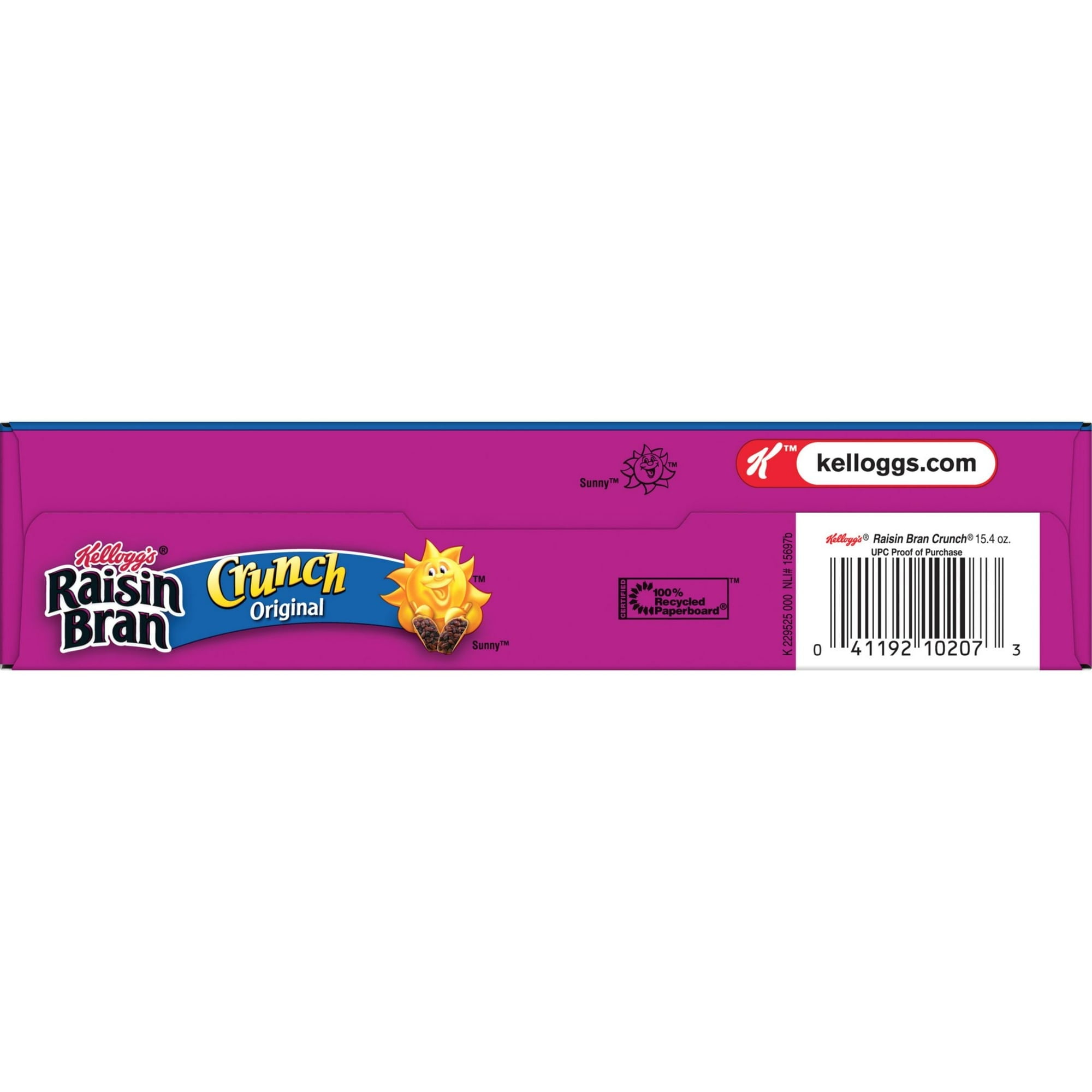 Kellogg's Raisin Bran Crunch Breakfast Cereal, Fiber Cereal, Family Breakfast, 15.4oz Box (1 Box) pack of 4