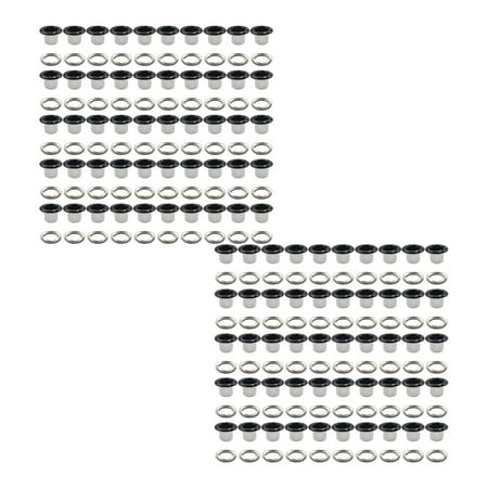 

Rushay 100 Pieces Eyelet Grommet Tool Kit Round Shape Tiny Grommet for Bag Clothes Belt gloss black