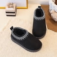 thumbnail image 5 of SERTGUTR Kids Fleece Lined Snow Boots, Slip-On Embroidered Winter Shoes, Non-Slip Chunky Sole Warm Ankle Boots, Everyday School Outdoor Boys Girls Boots(3.5-4 Years,25), 5 of 6