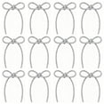 thumbnail image 1 of 12PCS Silver Glitter Bows Metal Christmas Decor For Tree Wreath Gift Decoration Wedding Holiday Party, 1 of 8