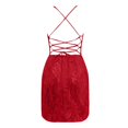thumbnail image 4 of Sequin Lace Tight Homecoming Dresses Sparkly For Teens Spaghetti Straps V Neck Short Prom Dress Mini Gown, 4 of 5