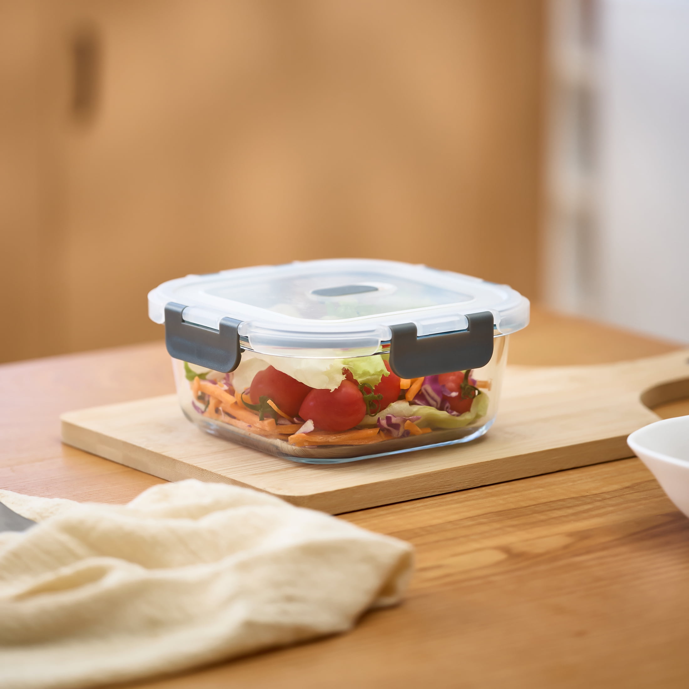 Mainstays Square Glass Food Storage Container 750ml