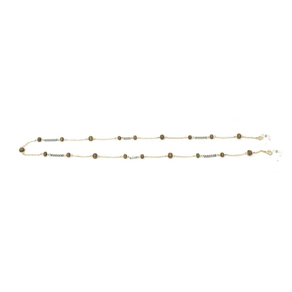Eyeglass Chain Strap Women Sunglasses Holder Necklace Fashion Gold Wood 31"