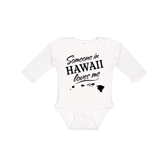Inktastic Someone in Hawaii Loves Me Boys or Girls Long Sleeve Baby Bodysuit