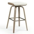 thumbnail image 5 of Set of 2 Aulani Light Brown Upholstered Metal Frame Counter Stool with Puffy Cushions, 5 of 8