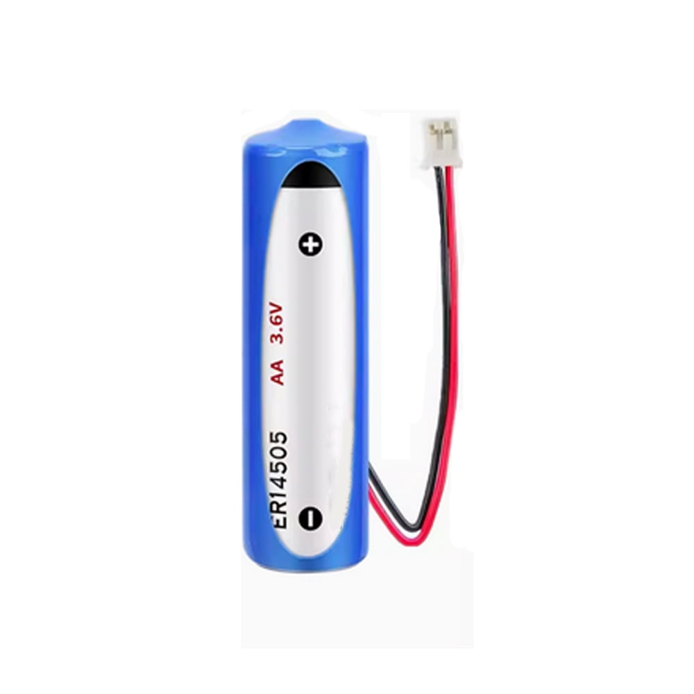 2-Pack AA Lithium Battery ER14505 3.6V 2700mAh Non-rechargeable with 2.0 White Plug for PLC CNC System