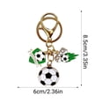thumbnail image 3 of Metal Football Souvenir Keychain, Sports Fan Pendant With Intricate Design, for Car Ornament and Daily Use, D, 3 of 5