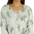 thumbnail image 5 of Moomaya Printed Kurta&nbsp;Kurti&nbsp;Bell&nbsp;Sleeve Designer Indian Long Tunic For Women, 5 of 6