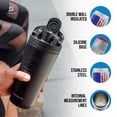thumbnail image 2 of Ice Shaker Stainless Steel Protein Shaker Bottle, 26oz American Flag, 2 of 8