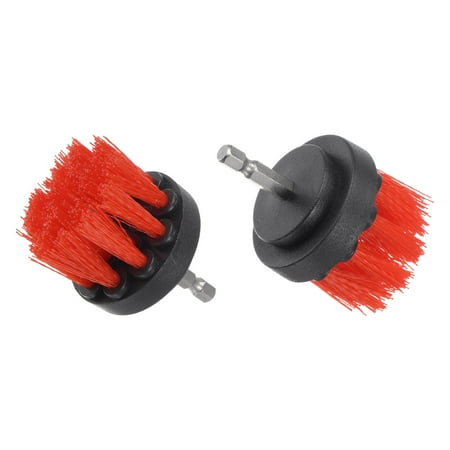 

Uxcell Drill Brush 2 All-Purpose Cleaning Scrubber Kit Red 2Pack