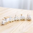 thumbnail image 2 of White Wooden Christmas Train Toy For Home Holiday Decor Little Engine Gift Ornament, 2 of 5