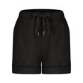 thumbnail image 6 of RYRJJ Women's Hiking Shorts Golf Athletic Outdoor Shorts Plus Size Elastic Waist Drawstring Casual Summer Beach Shorts with Pockets(Black,4XL), 6 of 9