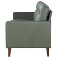 thumbnail image 5 of Coaster Jonah Faux Leather Upholstered Track Arms Sofa Green, 5 of 5