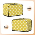 thumbnail image 3 of Daiia Yellow And White Polka Dot Pattern 2 slice Toaster Cover, Toaster Appliance Dust-proof Cover For Kitchen Small Appliance Dust Cover and Fingerprint Protection, 3 of 7