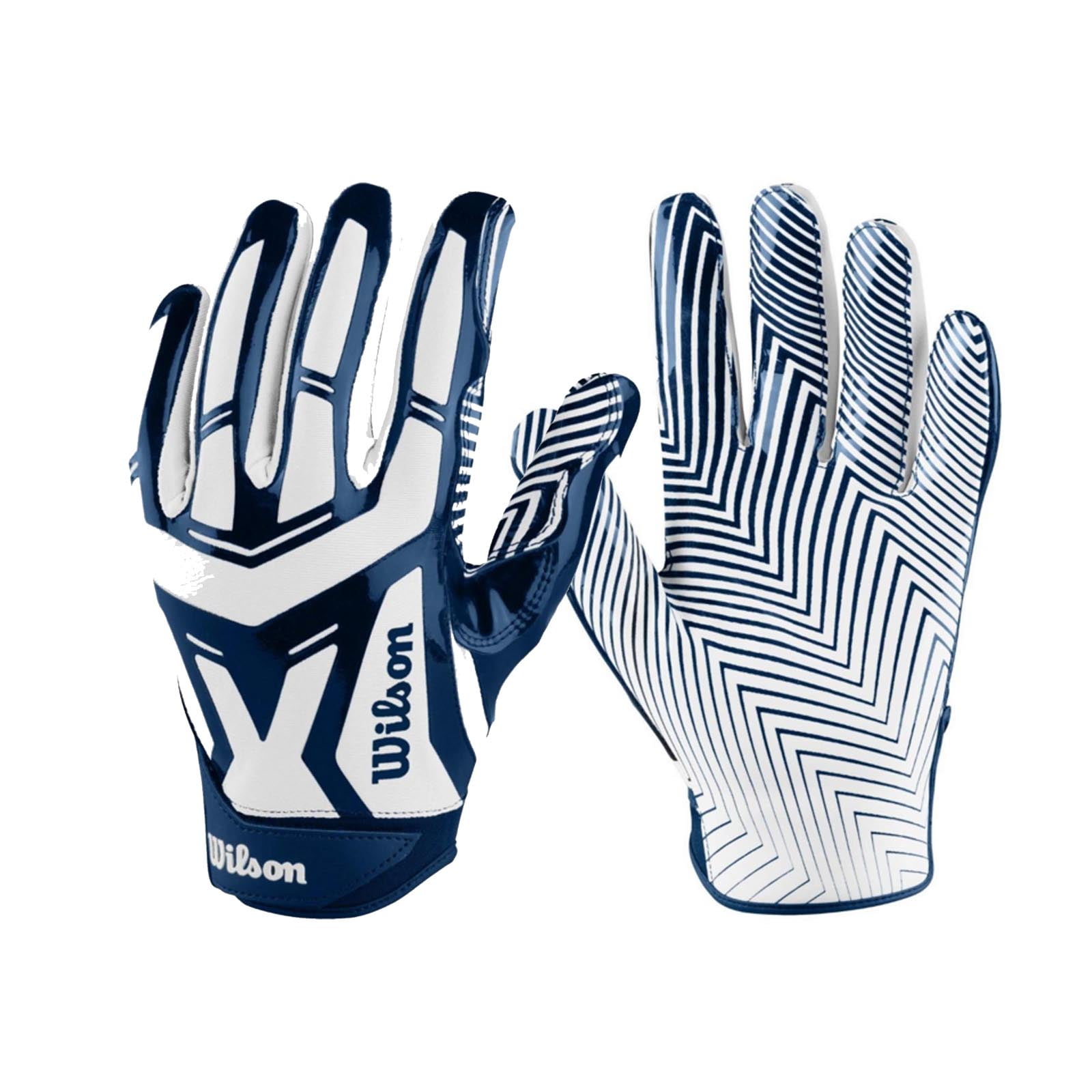 Gloves Wilson Authority Skill ADULT Football Receiver Gloves Small Grey