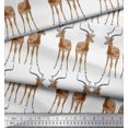 thumbnail image 2 of Soimoi Tissu Popeline de Coton Imprimé Animal Cerf au Mètre 42 Pouces de Large, 2 of 3