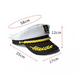 thumbnail image 2 of Sombrero Ajustable Capitan Marinero Gorro Gorra Yate Laure 1 pzs, Blanco, 2 of 5