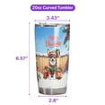 thumbnail image 5 of Merry Christmas Woofmas Xmas Noel Toy Fox Terrier Elf Candy Cane Snow 20oz Stainless Steel Tumbler Insulated Cup with Lid Dog Lover - 13017, 5 of 5