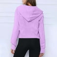 thumbnail image 6 of Clearance-Sale Fall Clothes 2023 Half Zip Sweatshirts Cropped Thumb Sleeve Hoodies Fleece Womens Quarter Zip Up Pullover Sweaters Fall Outfits 2023 Winter Clothes(Purple,4XL), 6 of 7