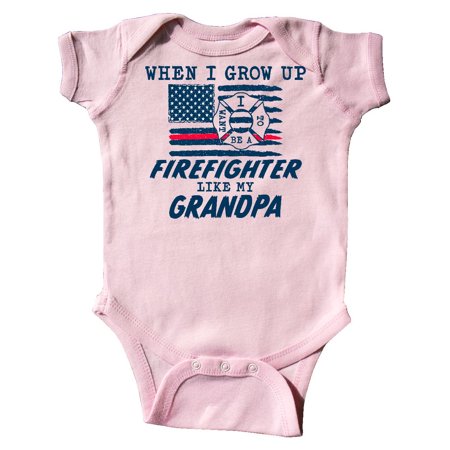 

Inktastic When I Grow up I want to be a Firefighter Like my Grandpa Gift Baby Boy or Baby Girl Bodysuit