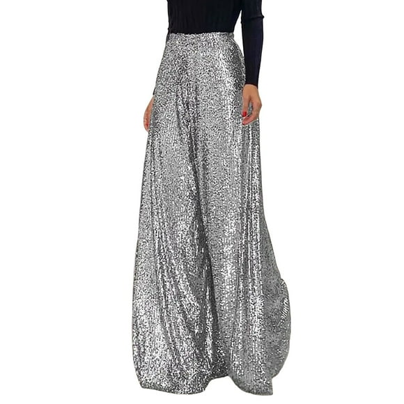 Ketyyh-chn99 Womens Pants Dressy Casual 2024 Summer Trousers Loose Fit Classic Lounge for Women Silver,S