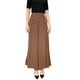 thumbnail image 4 of Pantalones de pierna ancha para mujer, pantalones rectos decorados con botones de cintura alta, ropa de calle elástica, pantalones palazzo largos para , MARRÓN, 2XL Salvador Pantalones de pierna ancha para mujer, 4 of 10