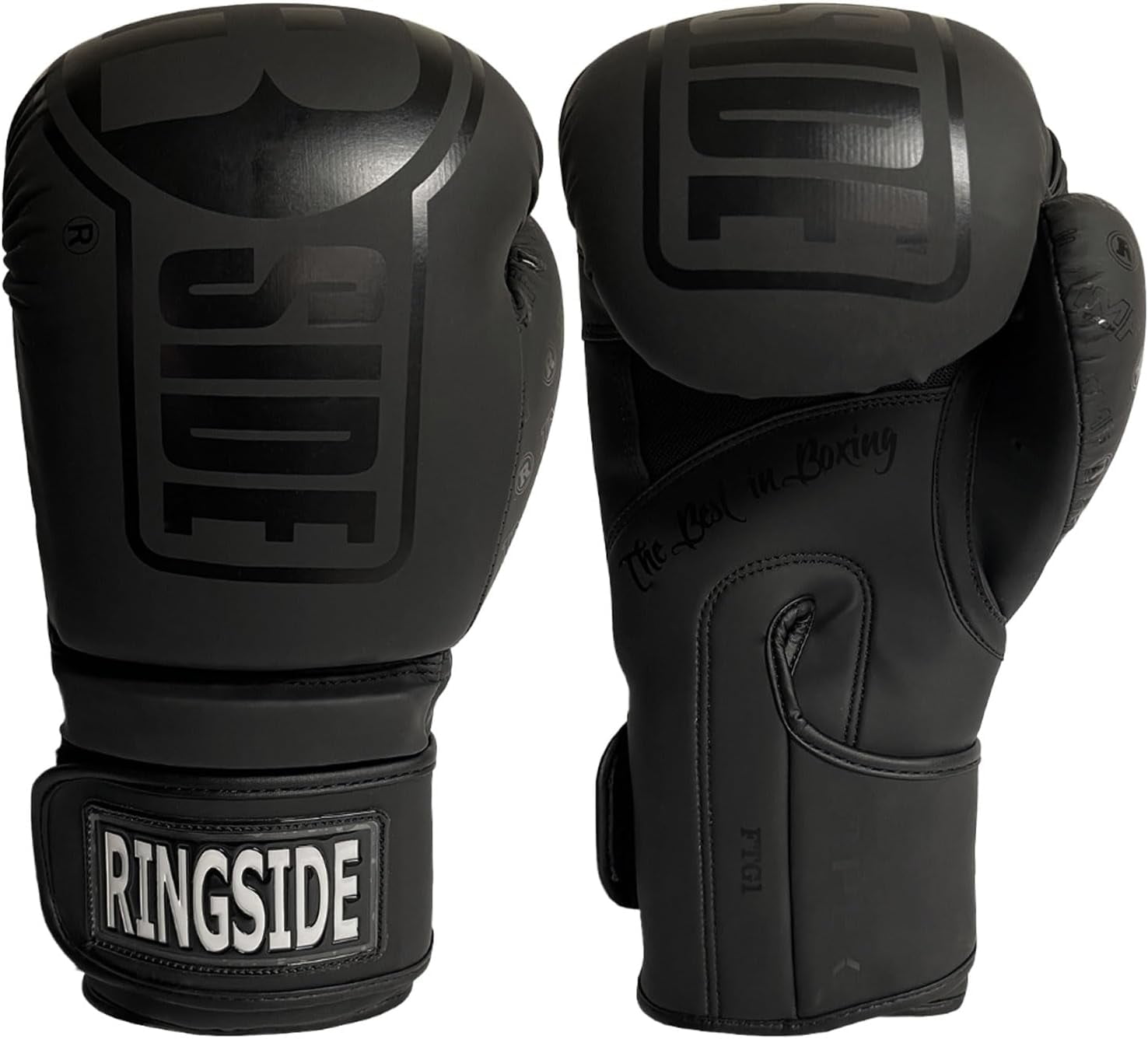 Ringside Apex Bag Boxing Gloves, IMF-Tech with Secure Wrist Support, Black, S/M