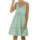 thumbnail image 1 of Moda mujer verano casual plisado sin espalda con cuello en v espagueti estampado floral camis vestido Fridja  hjkh5835, 1 of 8