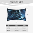 thumbnail image 4 of Picia Celestial Ram Night Sky Pattern Plush Pillow Case – Soft and Cozy Cushion Cover, Hypoallergenic Throw Pillow Case for Home Decor-20"x30", 4 of 6